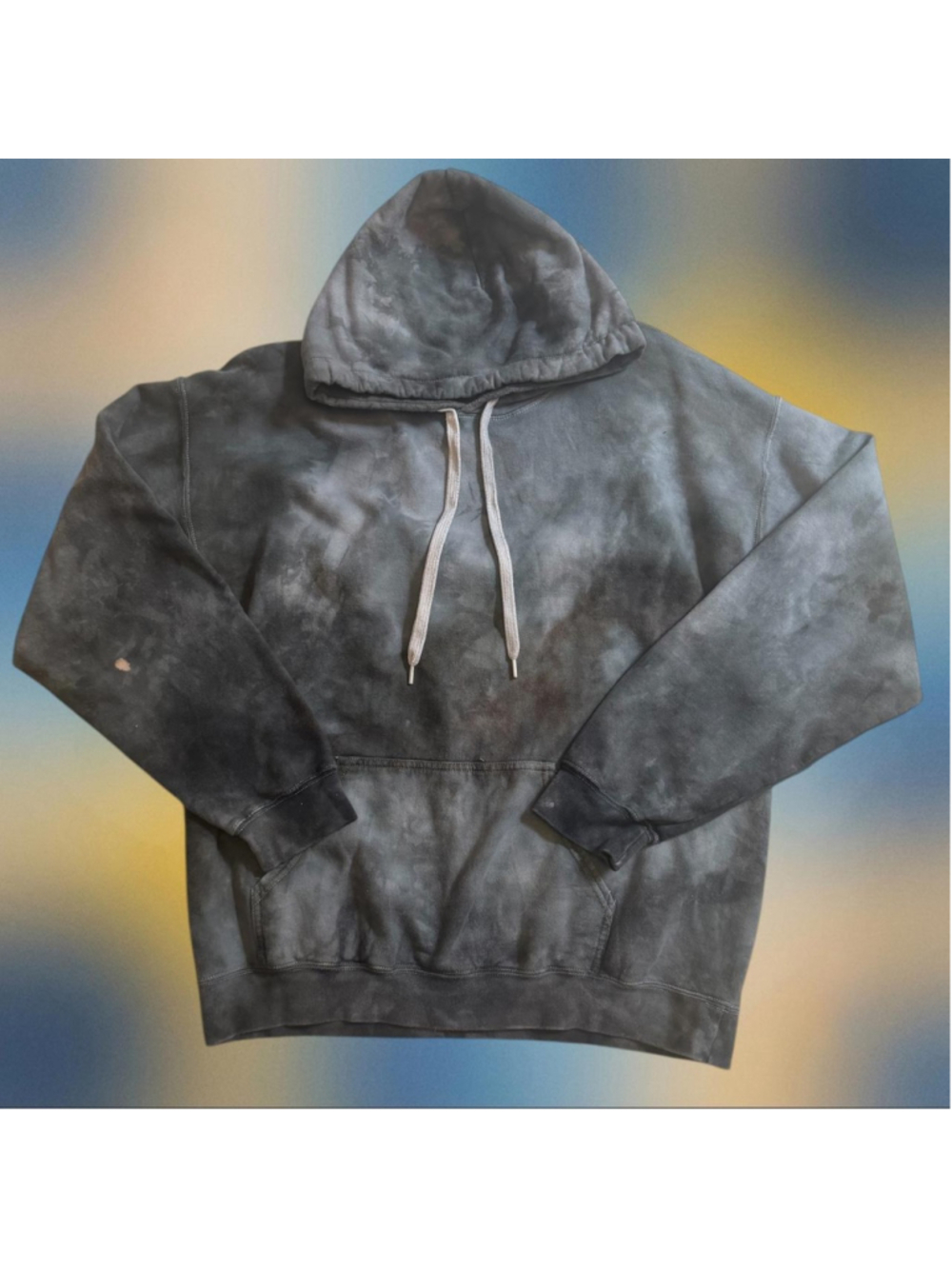 Navy Ice Dye Pullover Hoodie